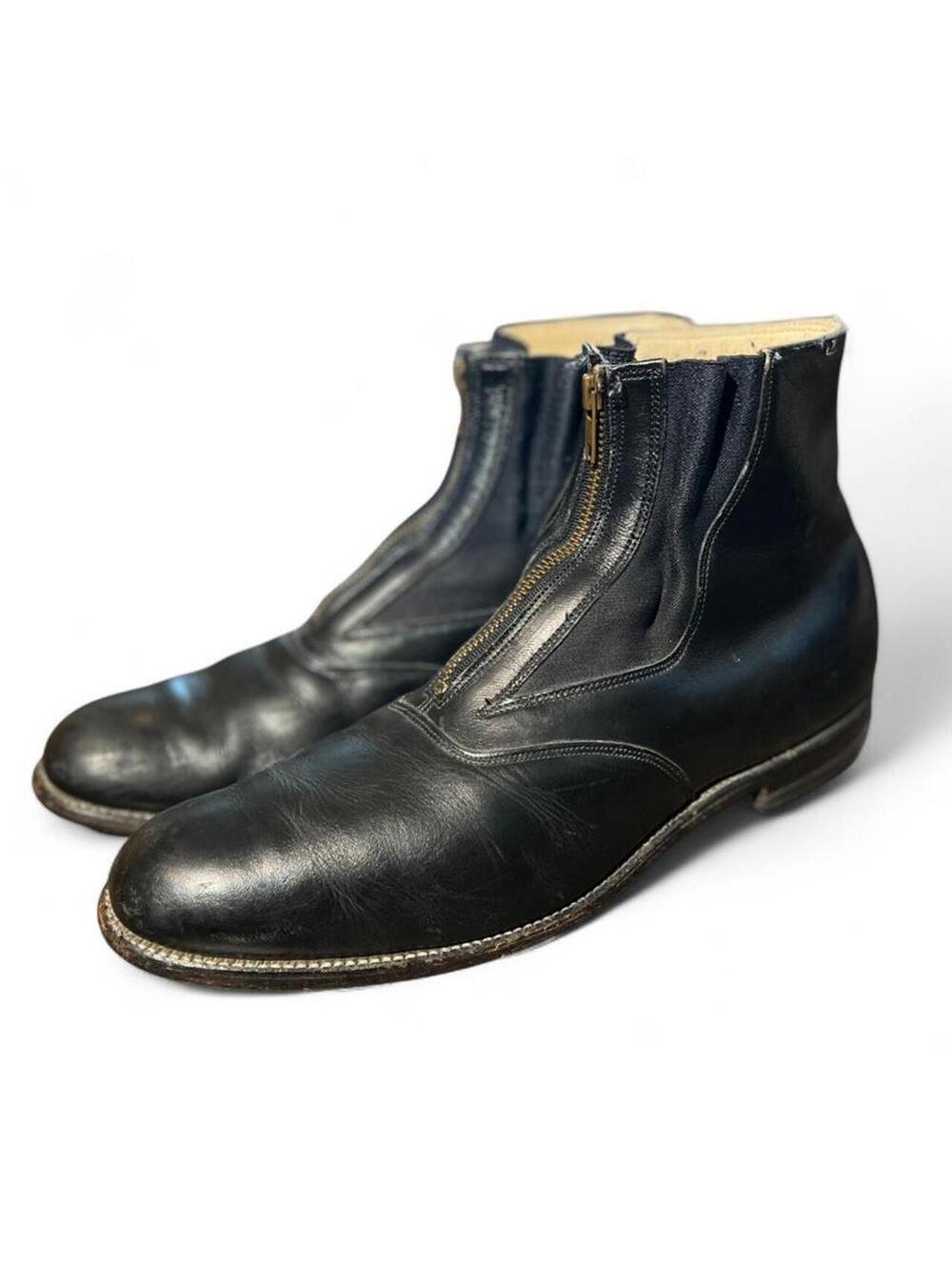 1960s A.M. Kroop & Sons Equestrian BLK Leather Riding Boots